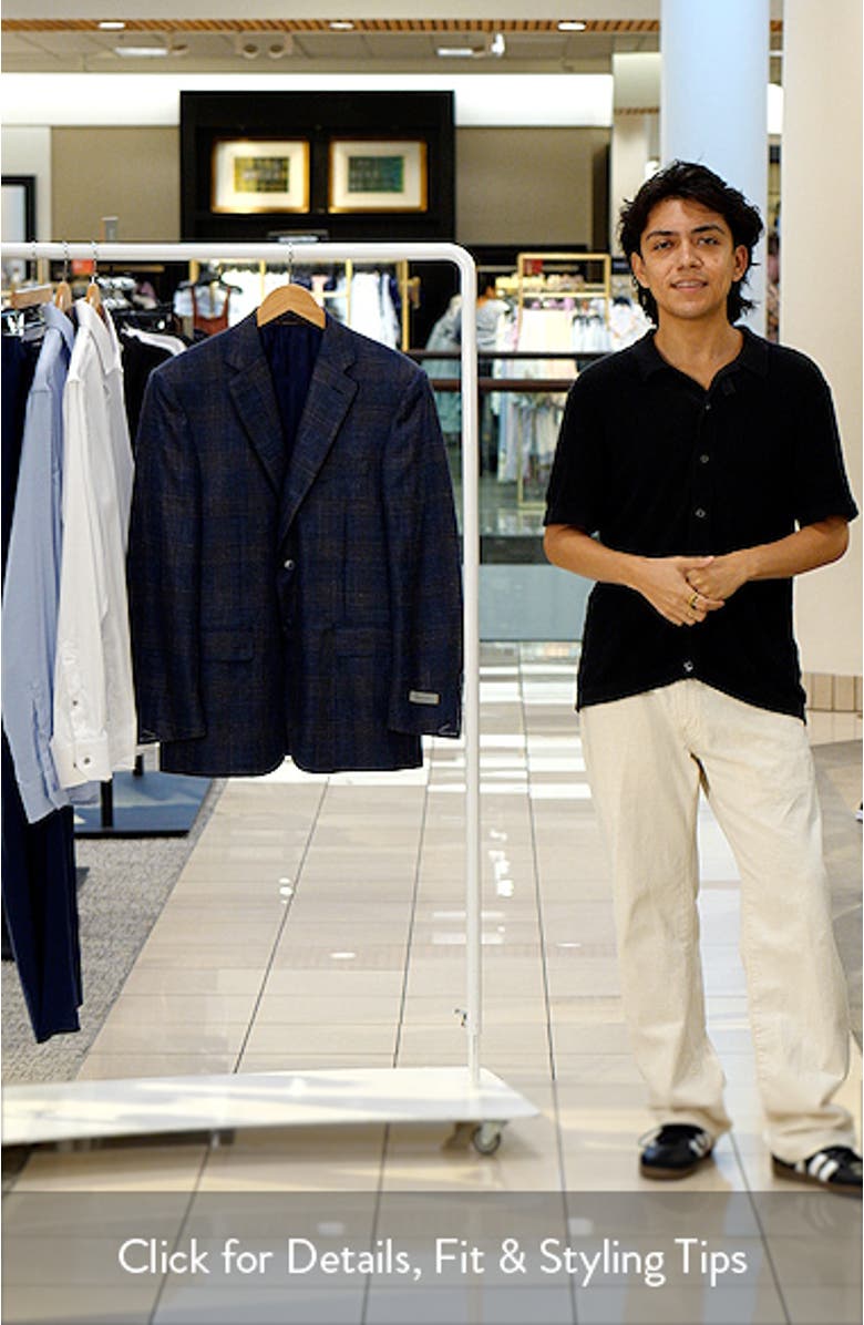 Siena Regular Fit Plaid Wool & Silk Blend Sport Coat, sales video thumbnail