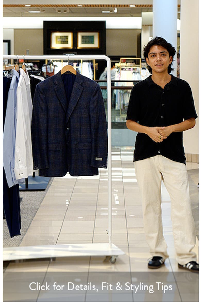 Siena Regular Fit Plaid Wool & Silk Blend Sport Coat video