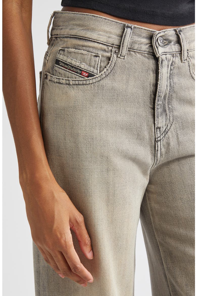 1978 D-Akemi Distressed Flare Leg Jeans, Alternate, color, GREY