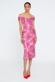 Theia Chantel Off Shoulder Dress