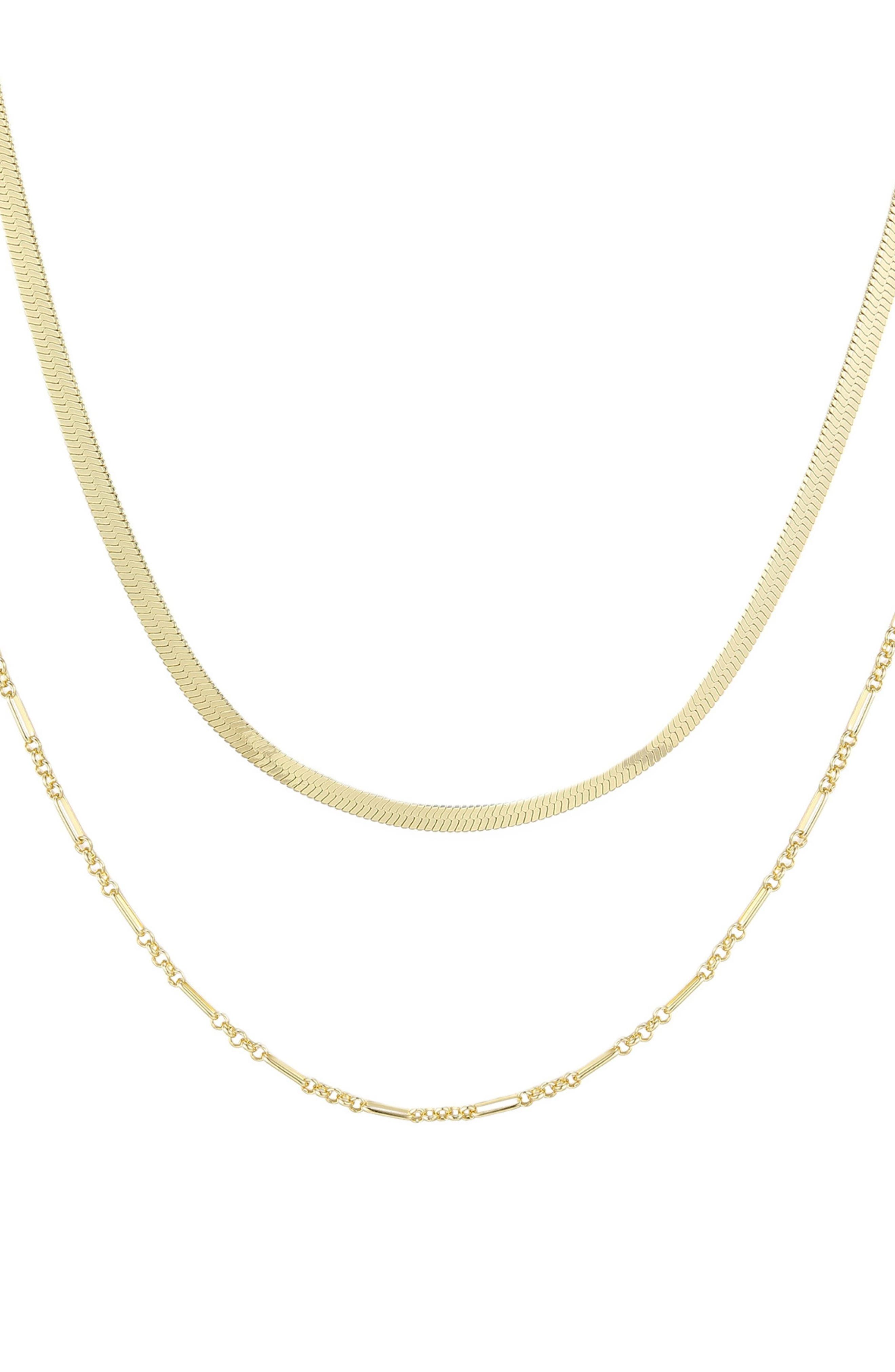 Adornia Set of 2 Assorted Chain Necklaces