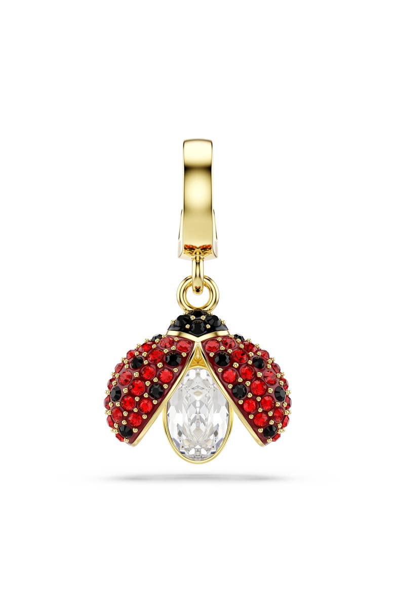 Idyllia Crystal Ladybug Charm, Alternate, color, RED/ GOLD