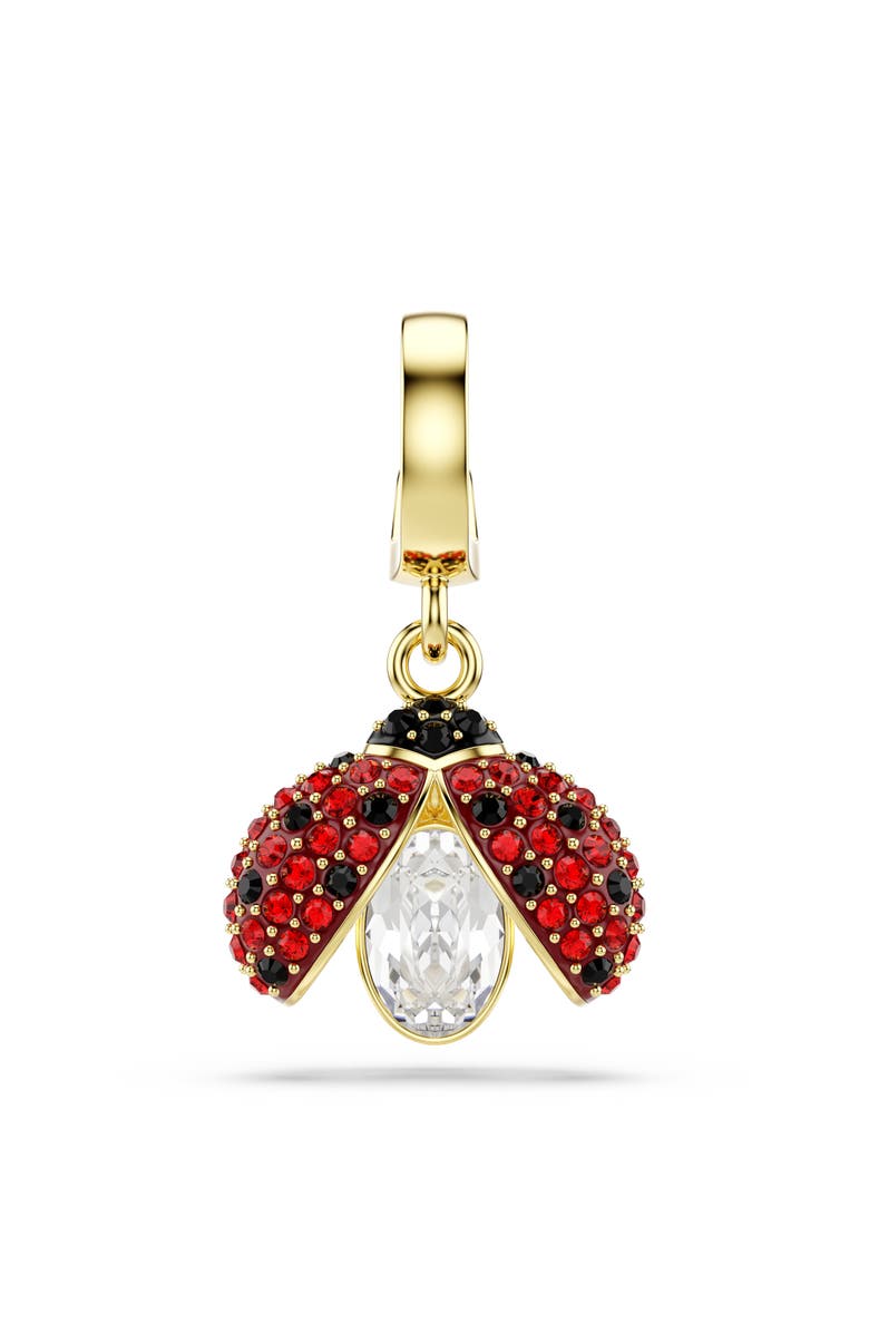 Swarovski Idyllia Crystal Ladybug Charm, Alternate, color, Red/ Gold