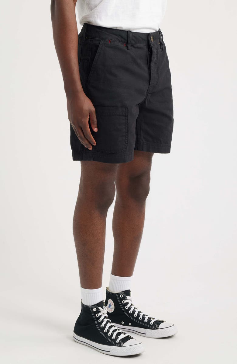 Imperfects Courier 7-Inch Canvas Shorts, Alternate, color, Obsidian