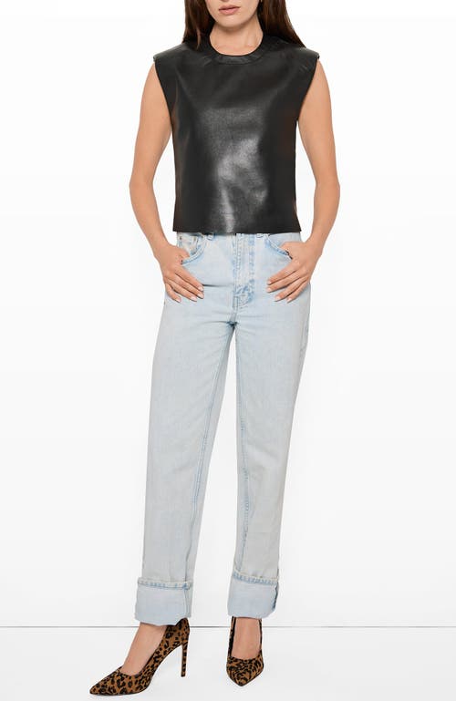 As By Df Blaze Recycled Leather Tee In Black