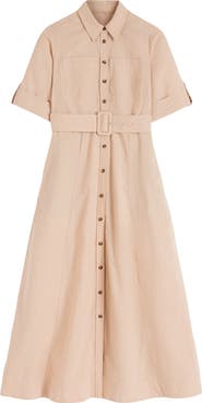 Boden Ora Linen Blend Shirt Dress