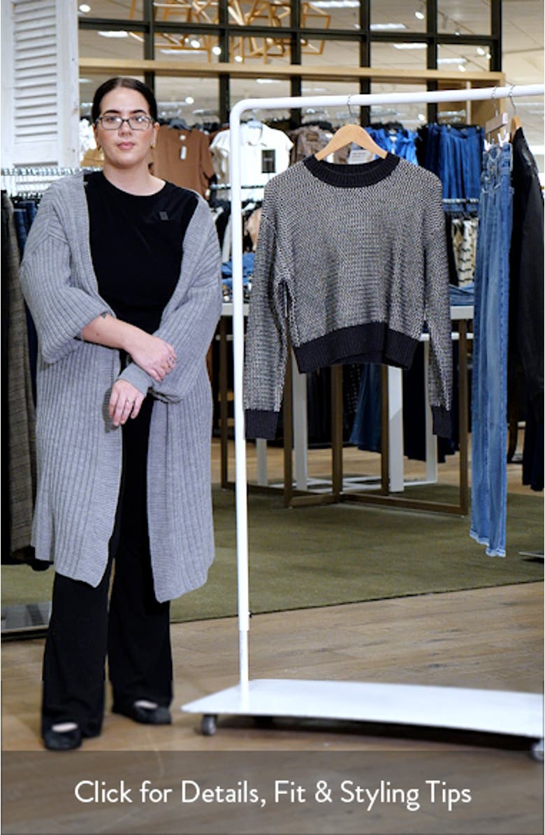 Robin Texture Crewneck Crop Sweater, sales video thumbnail