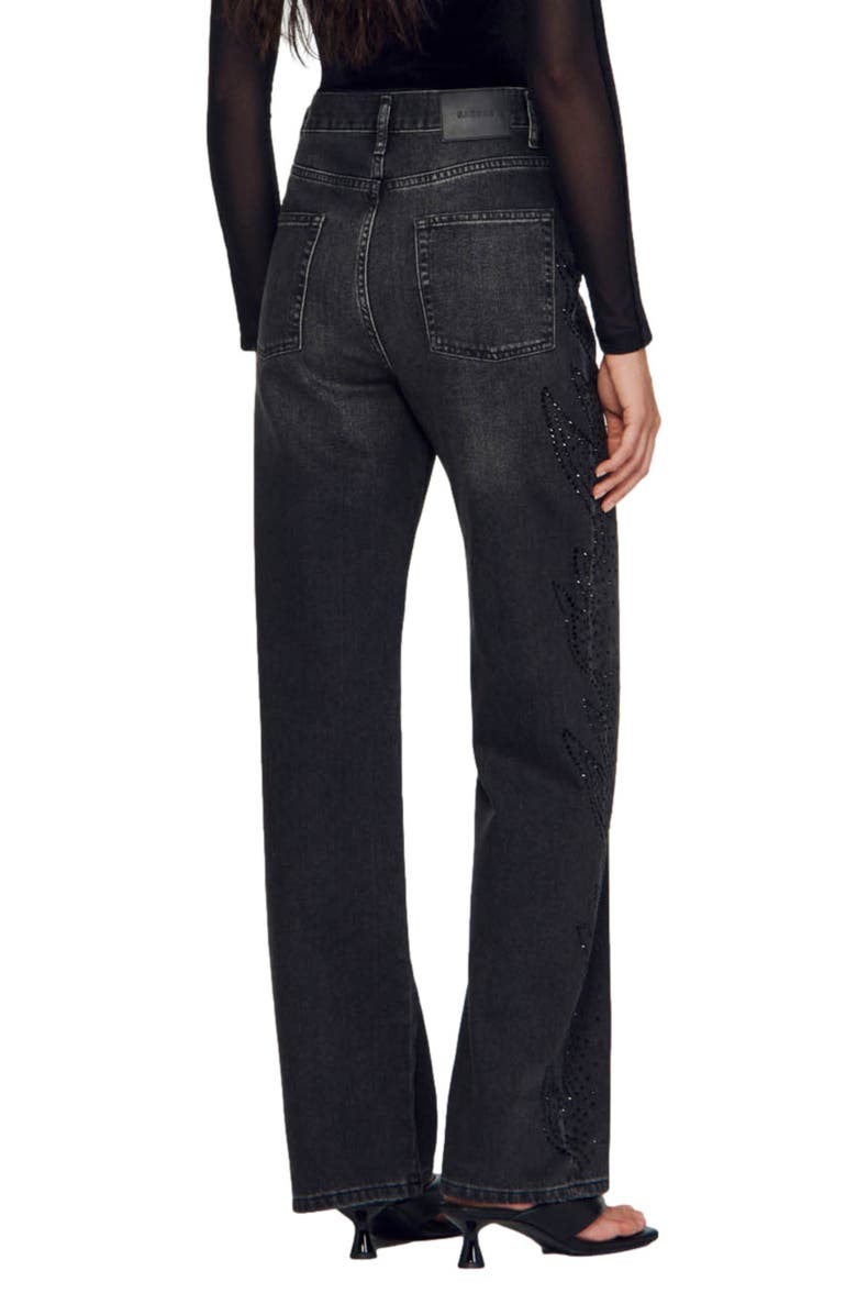 SANDRO Starmania High Waist Wide Leg Jeans, Alternate, color,