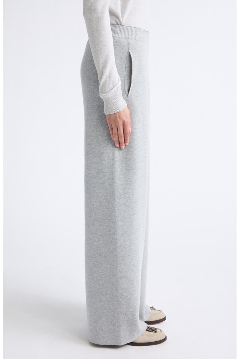 Silk & Cashmere Blend Knit Pants, Alternate, color, 75 PEARL GRAY