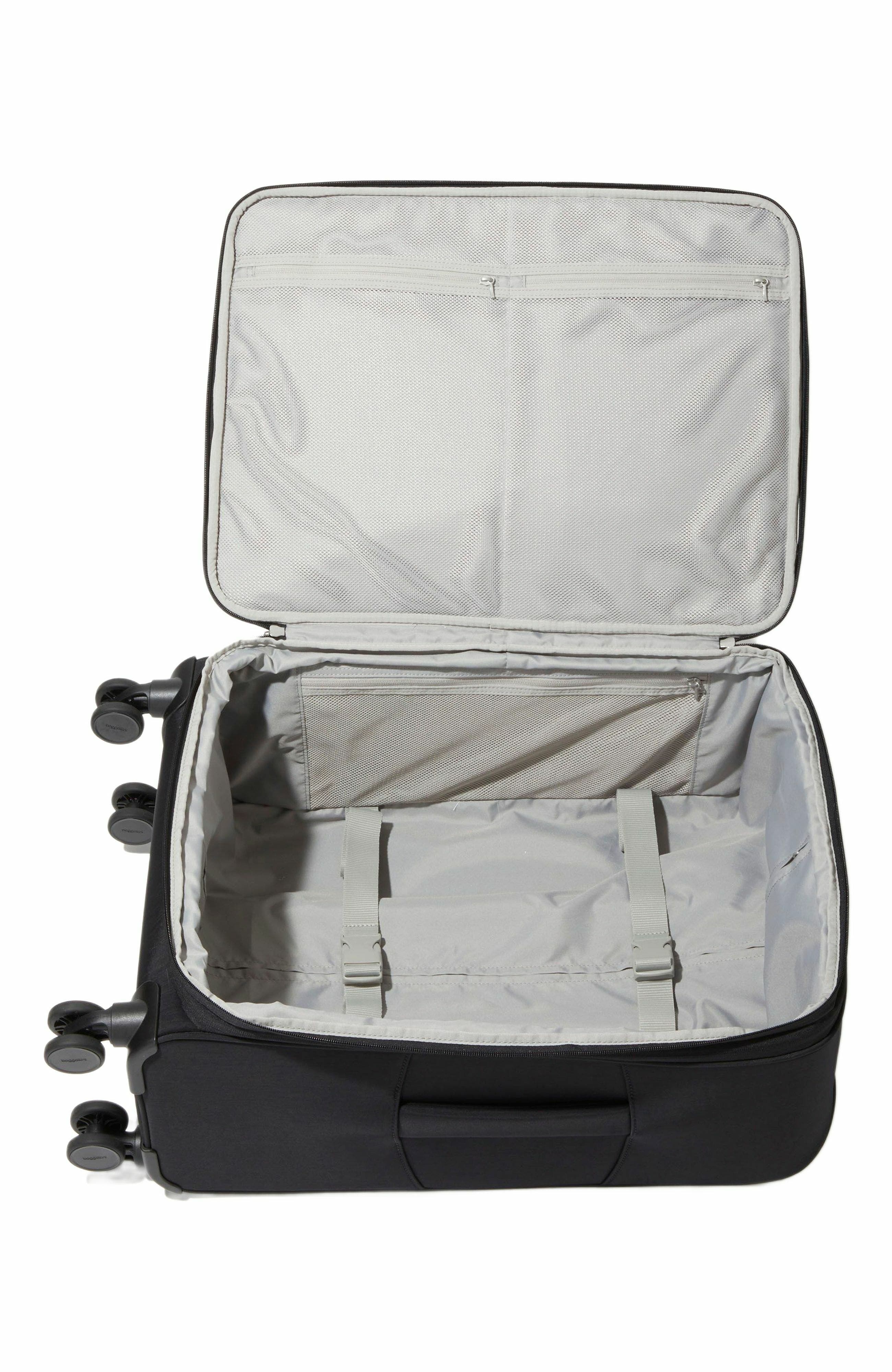 BAGGALLINI 26 in. Large Checked Luggage with Expansion, Alternate, color, Black