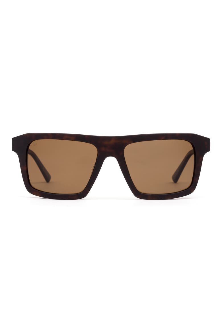 GT 59mm Polarized Square Sunglasses, Main, color, BROWN