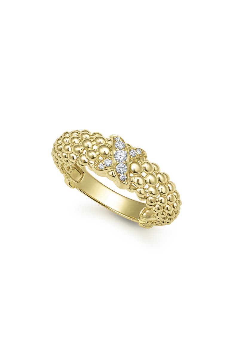 LAGOS Embrace Pavé Diamond Ring, Main, color, Gold Metallic