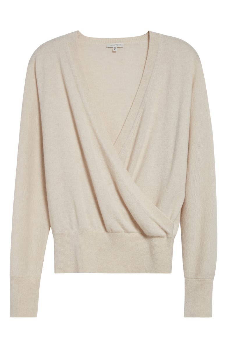 Lafayette 148 New York Draped Cashmere Sweater, Alternate, color,