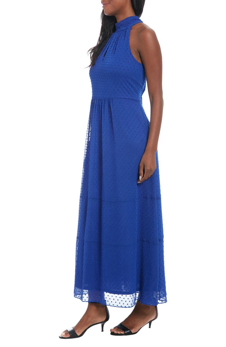Mock Neck Keyhole Sleeveless Maxi Dress