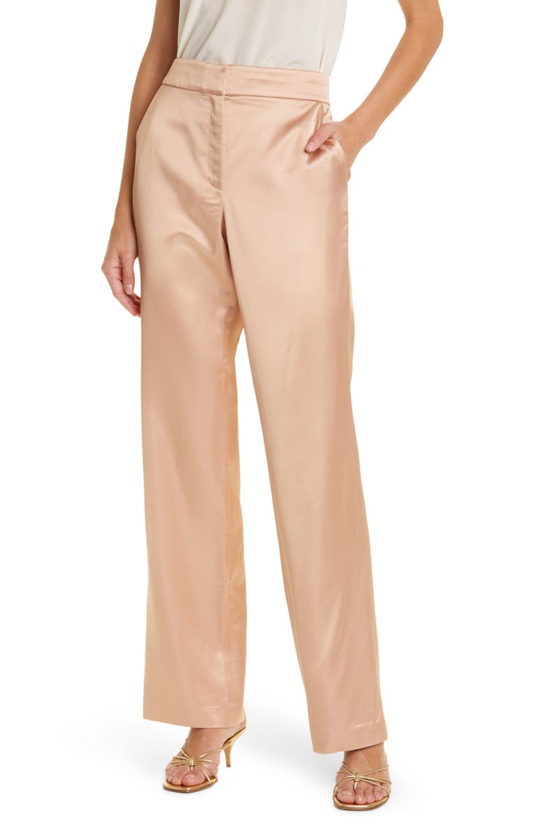 A.L.C. Ford Straight Leg Satin Pants, Main, color,