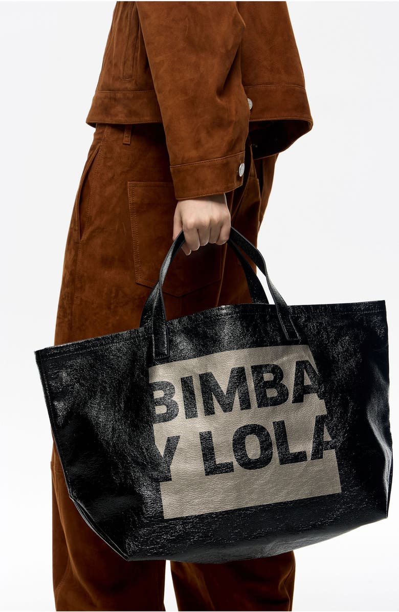 Bimba y Lola Big Shopper Bag, Alternate, color, Black