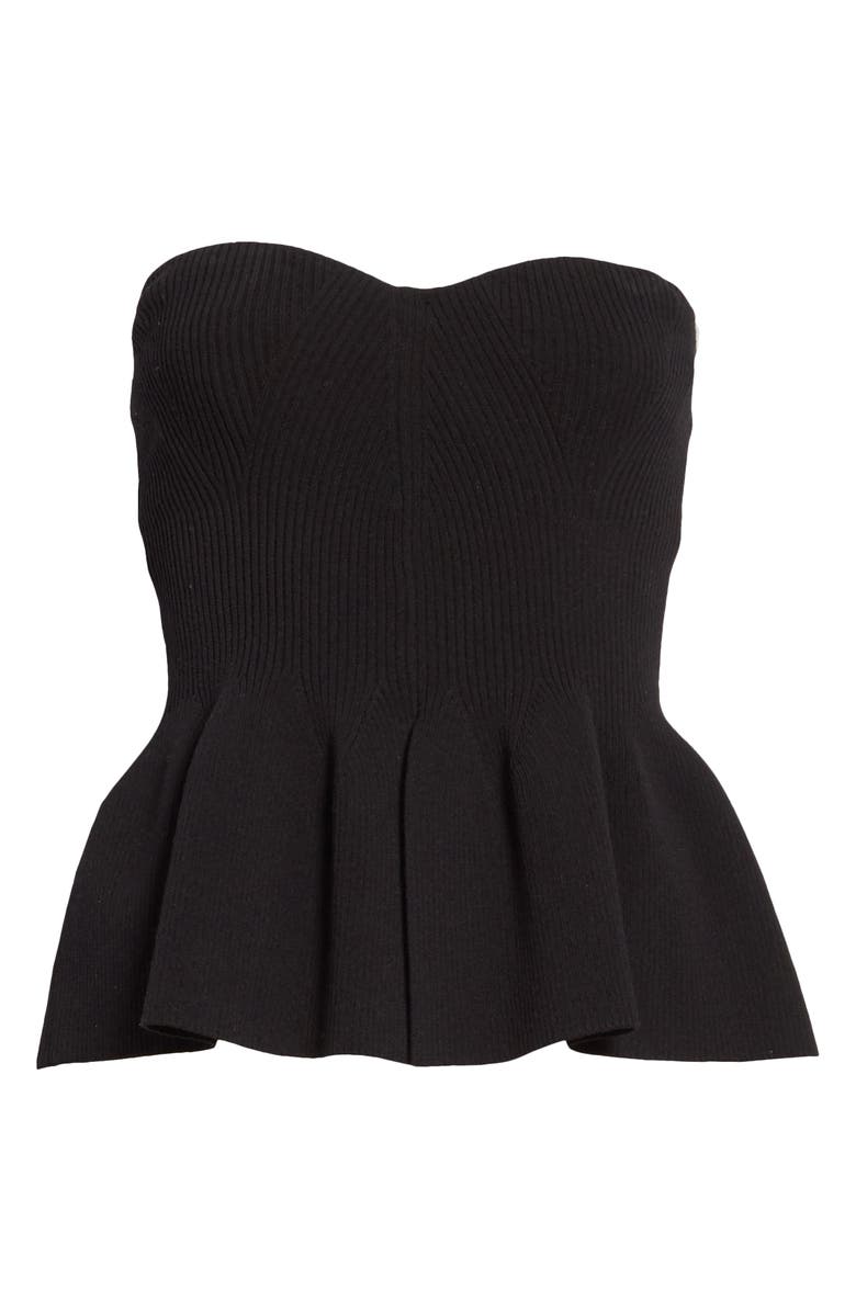 Philosophy Di Lorenzo Serafini Rib Peplum Sweater Bustier, Alternate, color, 