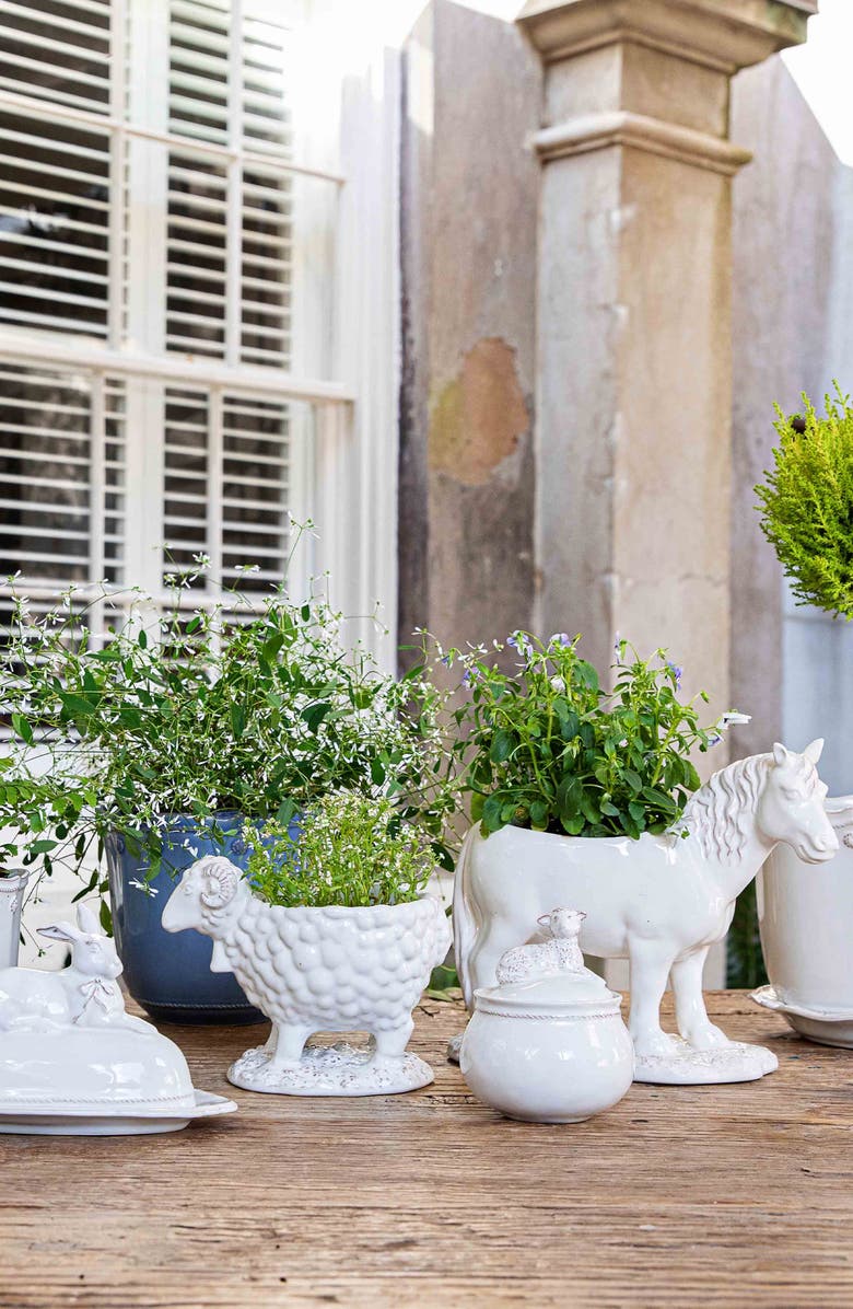 Juliska Clever Creatures Turtle Salt & Pepper Shakers Set, Alternate, color, Whitewash