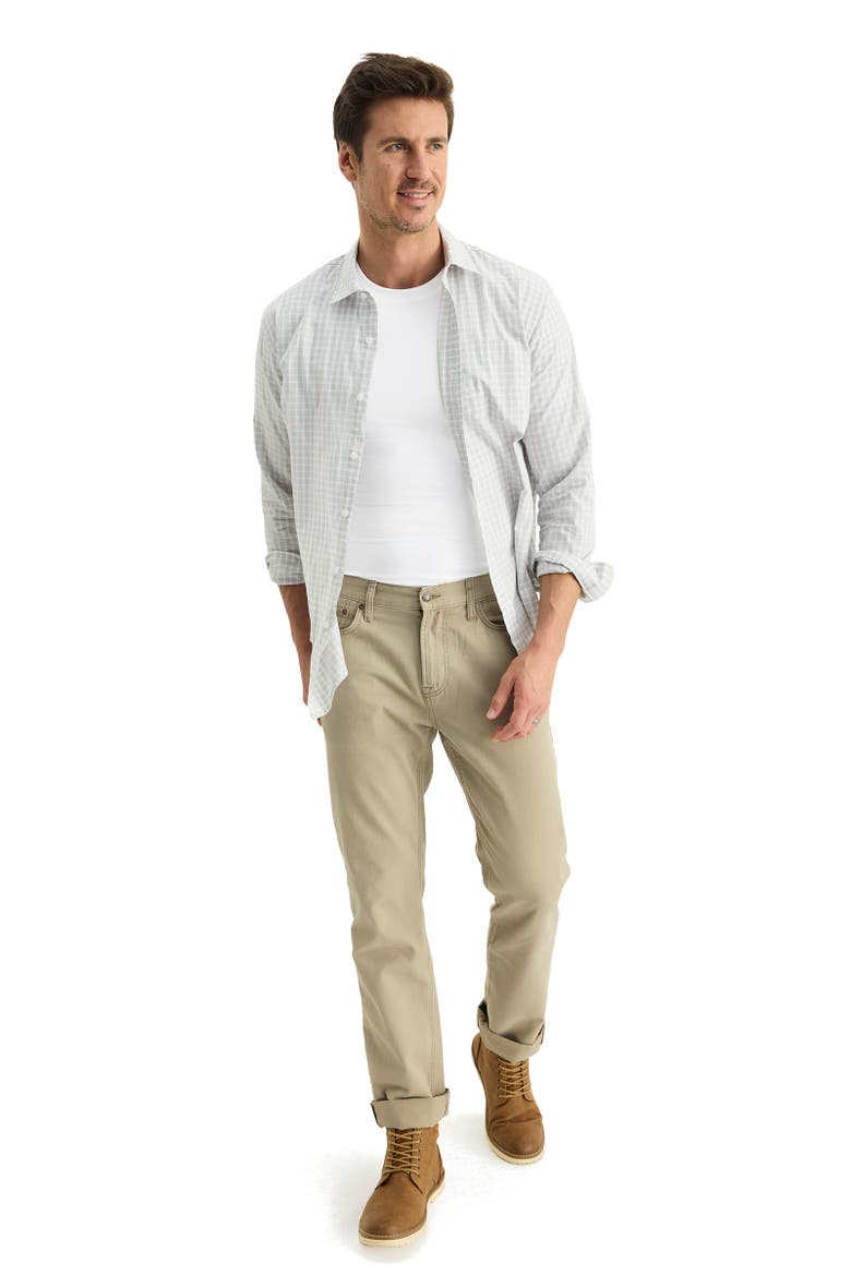 Men's FormFit Cotton Stretch Crew Neck Undershirt, Alternate, color, Diamond White