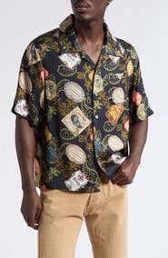 Rhude Vin Bandana Print Camp Shirt