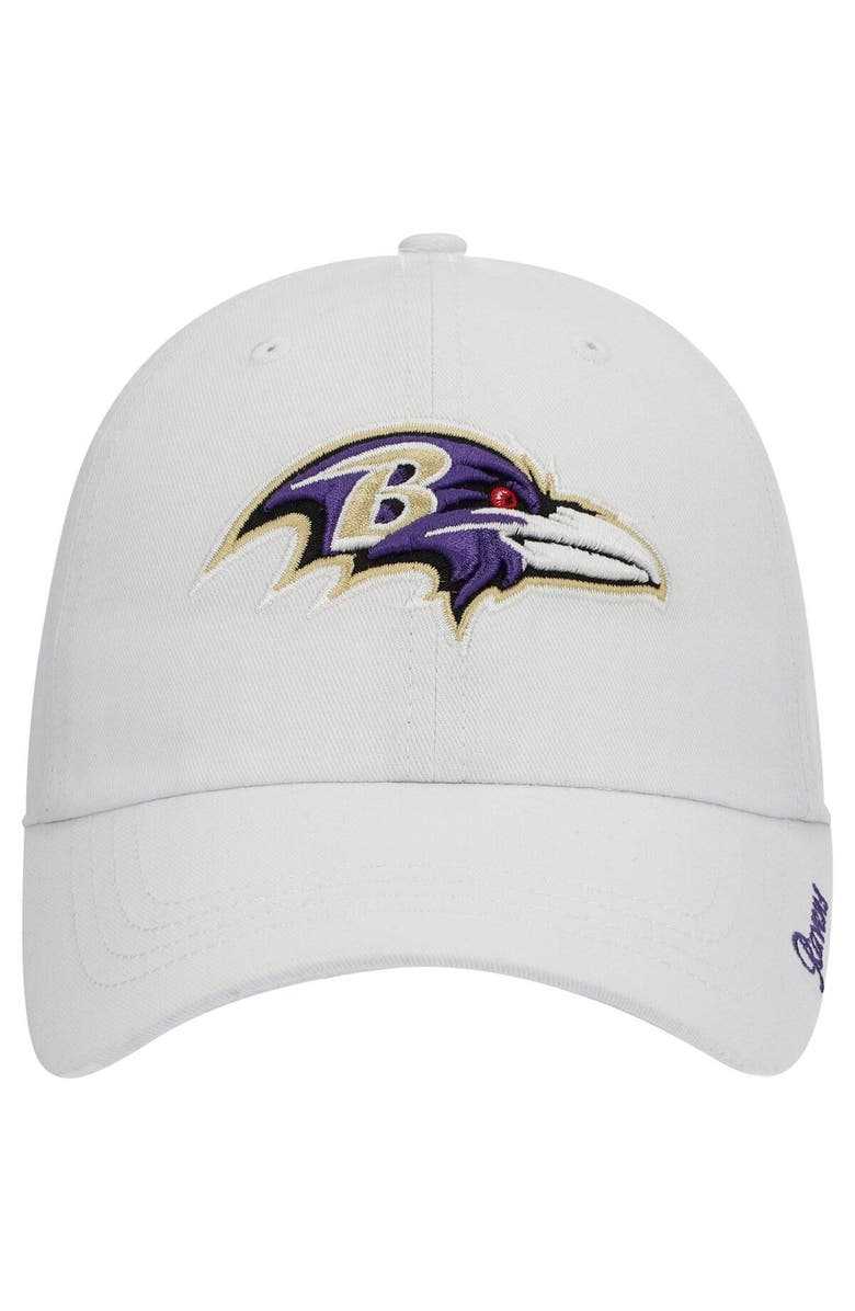 '47 Women's '47 White Baltimore Ravens Miata Clean Up Logo Adjustable Hat, Alternate, color, White