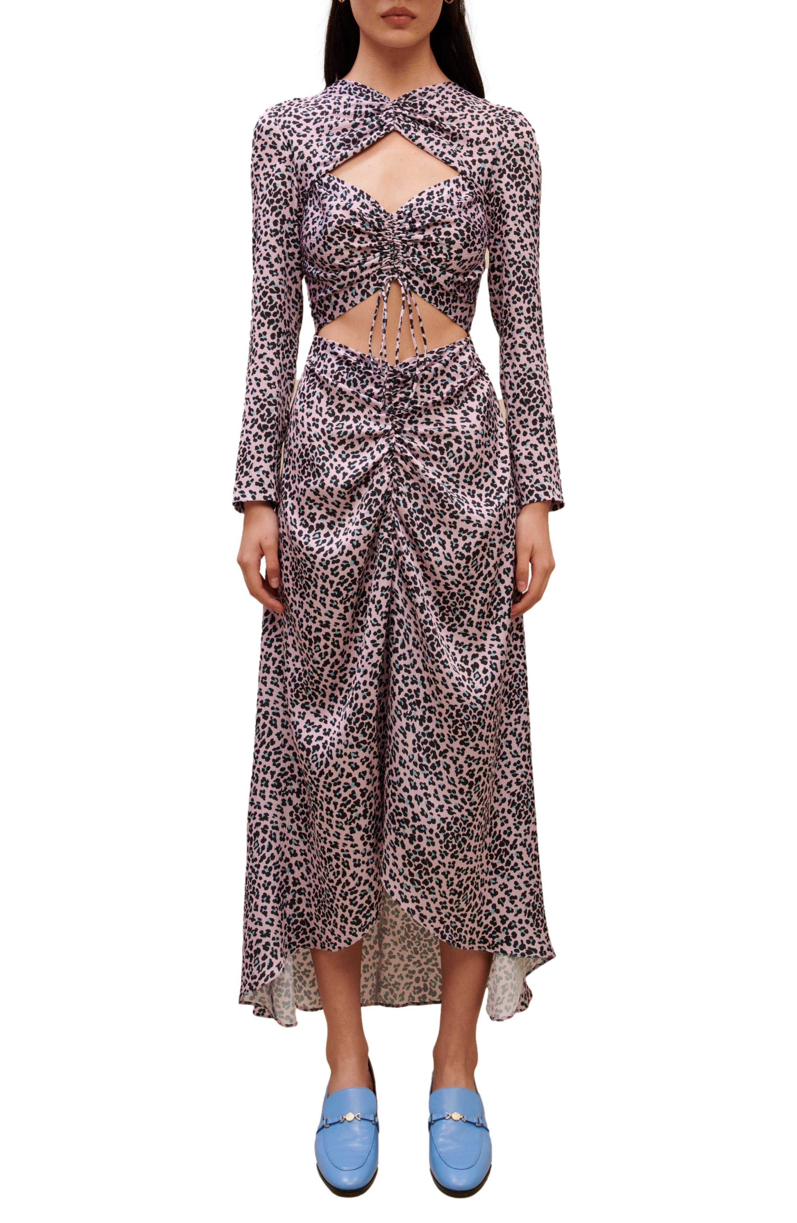 maje Rave Cutout Long Sleeve Dress