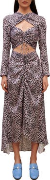 maje Rave Cutout Long Sleeve Dress