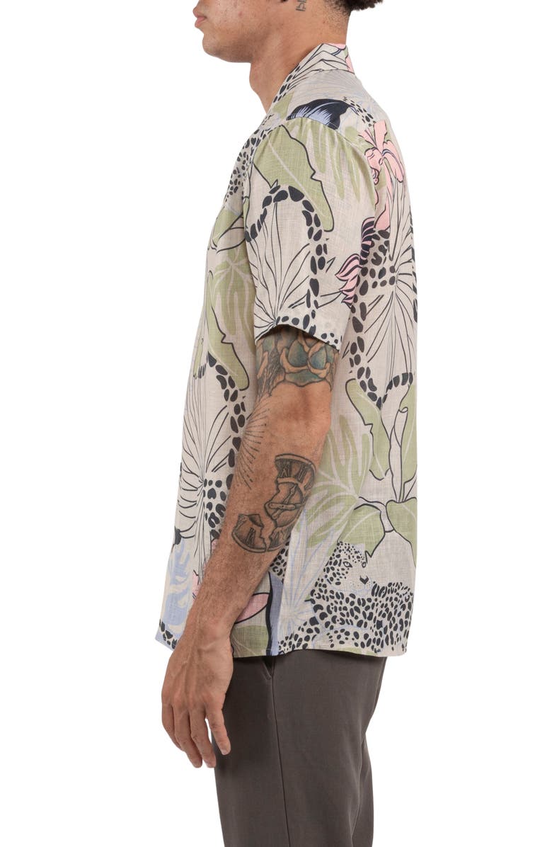 Raga Floral Short Sleeve Button-Up Shirt, Alternate, color,