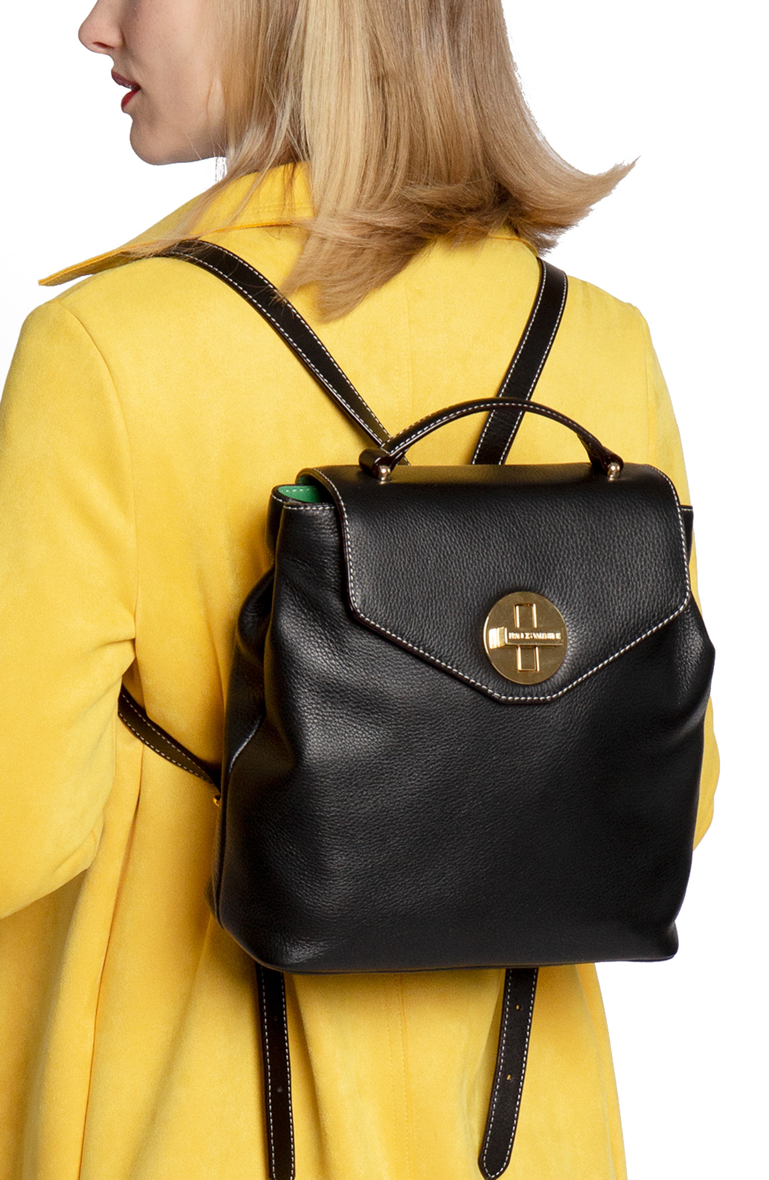 Frances Valentine Midge Leather Backpack, Alternate, color, 