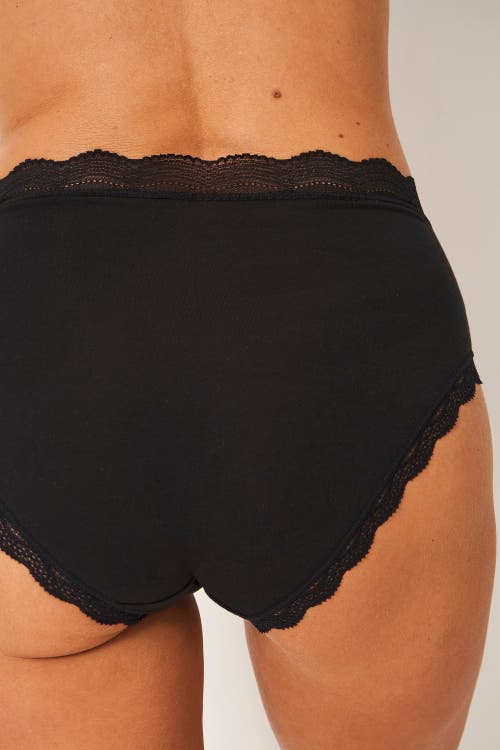 Stripe & Stare High Rise Knicker Four Pack In Black