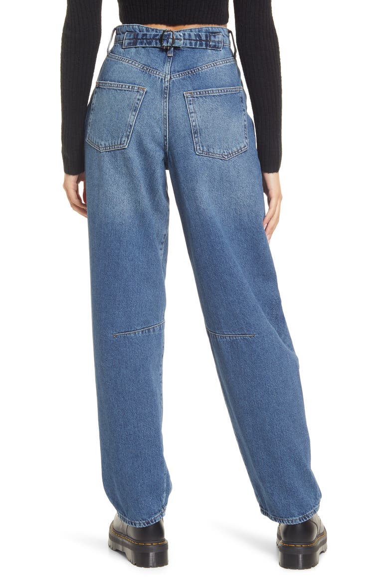 Logan Barrel Leg Jeans, Alternate, color, MID VINTAGE