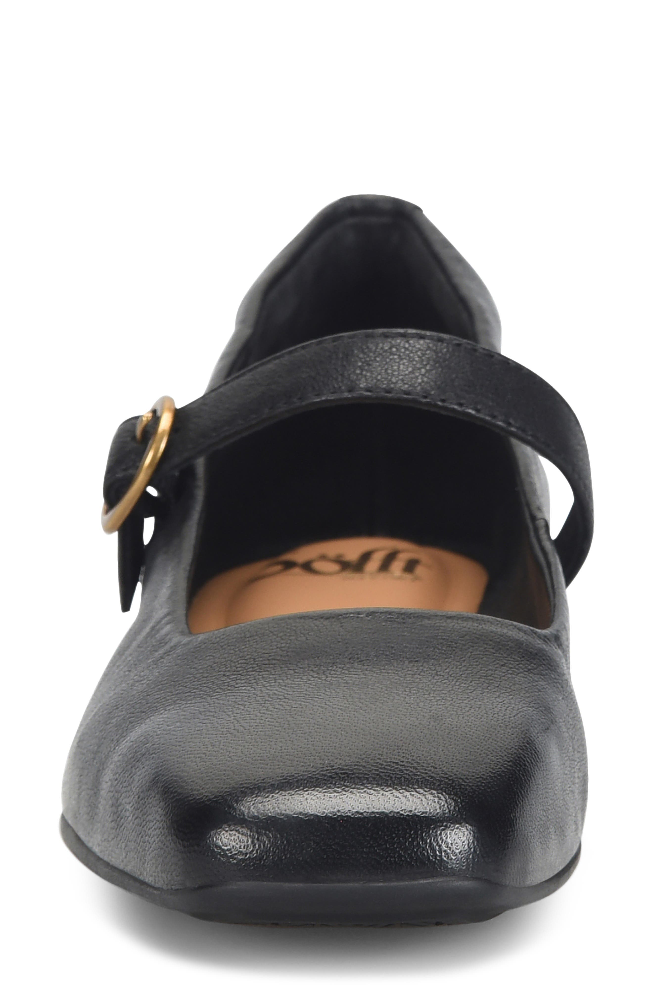 Söfft Palma Square Toe Mary Jane Flat, Alternate, color, Black