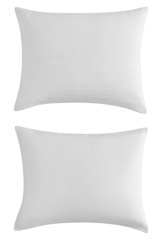 Vera Wang Cotton Voile Queen Quilt Set In White