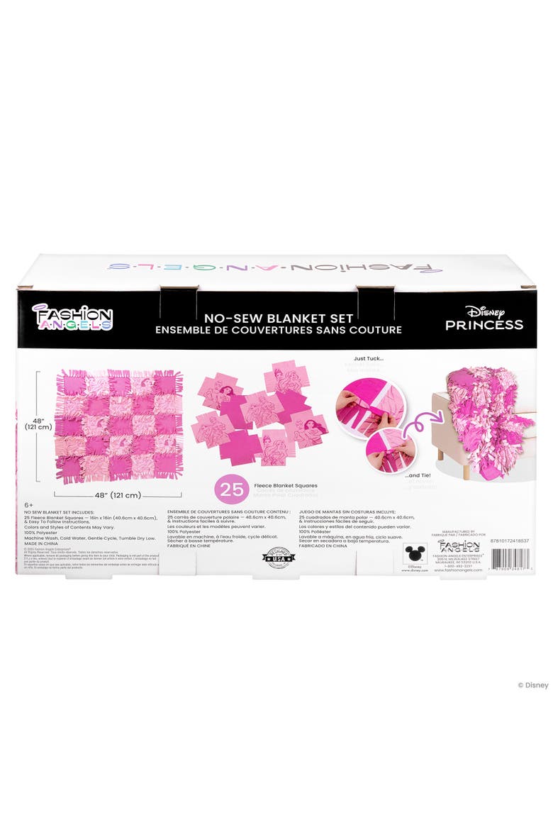 No Sew Blanket, Disney Princess, DIY 48 Inch Blanket Craft Kit, Alternate, color, Multicolored