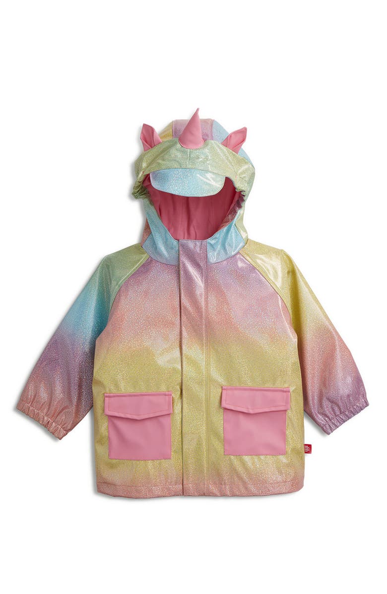 Magnetic Me Kids' Unicorn Sparkle Hooded Raincoat, Main, color, Unicorn Sparkle