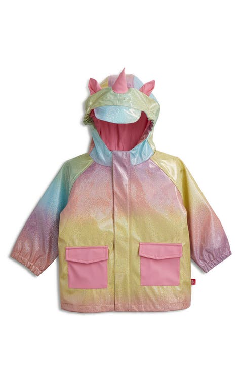 Kids' Unicorn Sparkle Hooded Raincoat (Toddler)
