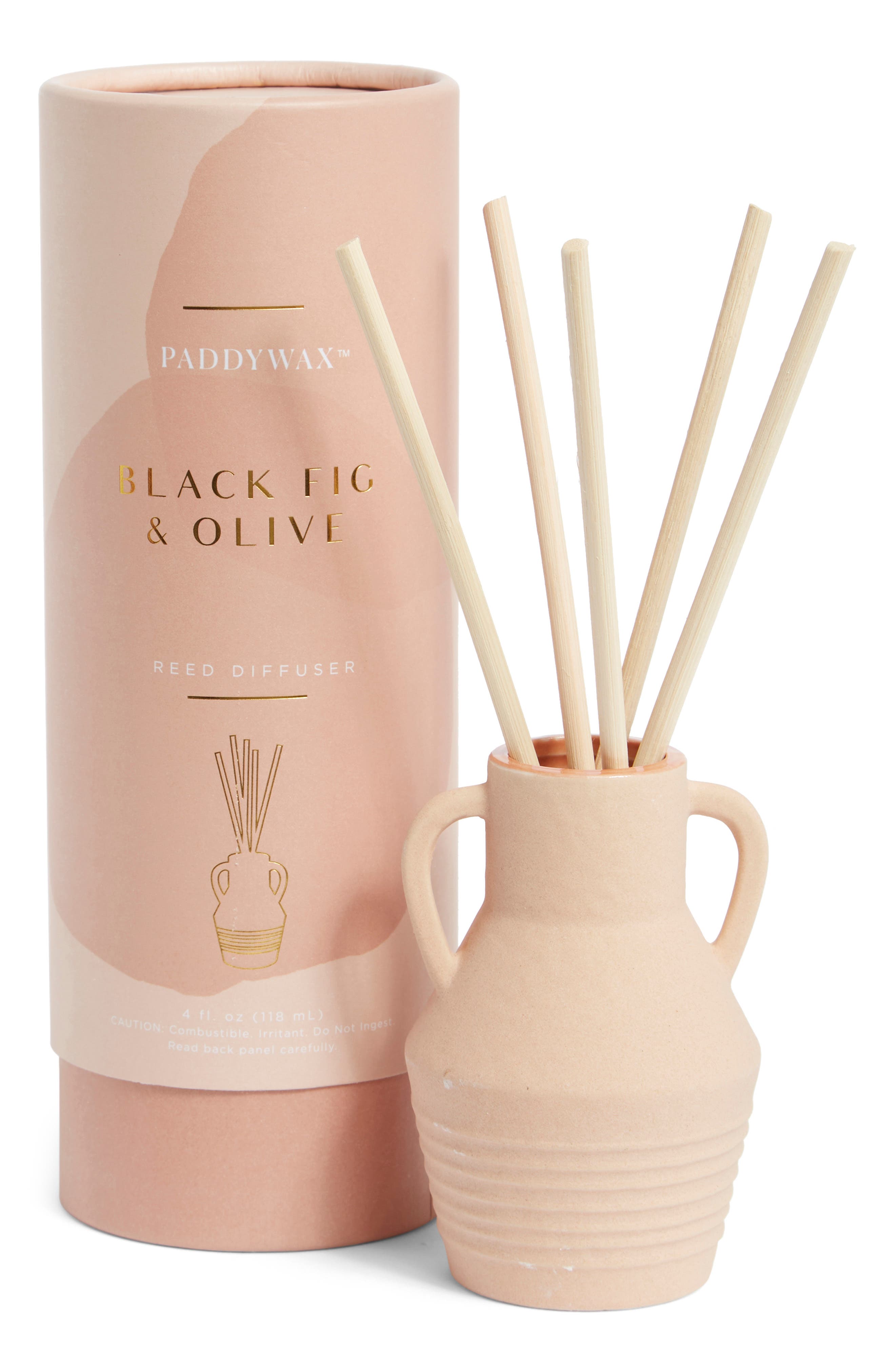 Santorini Textured Cream Ceramic Cliff & Hinoki Wood Diffuser