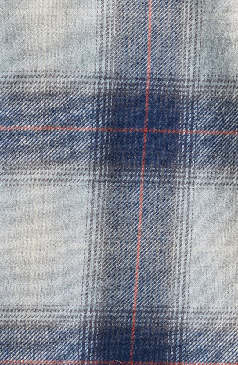 Pendleton Burnside Plaid Flannel Button-Up Shirt, Alternate, color, Grey/ Navy Plaid