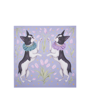 Fable England Catherine Rowe Pet Portraits Frenchie Silk Square Scarf