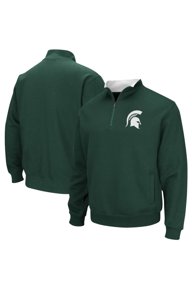 Men's Colosseum Green Michigan State Spartans Big & Tall Tortugas Quarter-Zip Jacket, Main, color, Green
