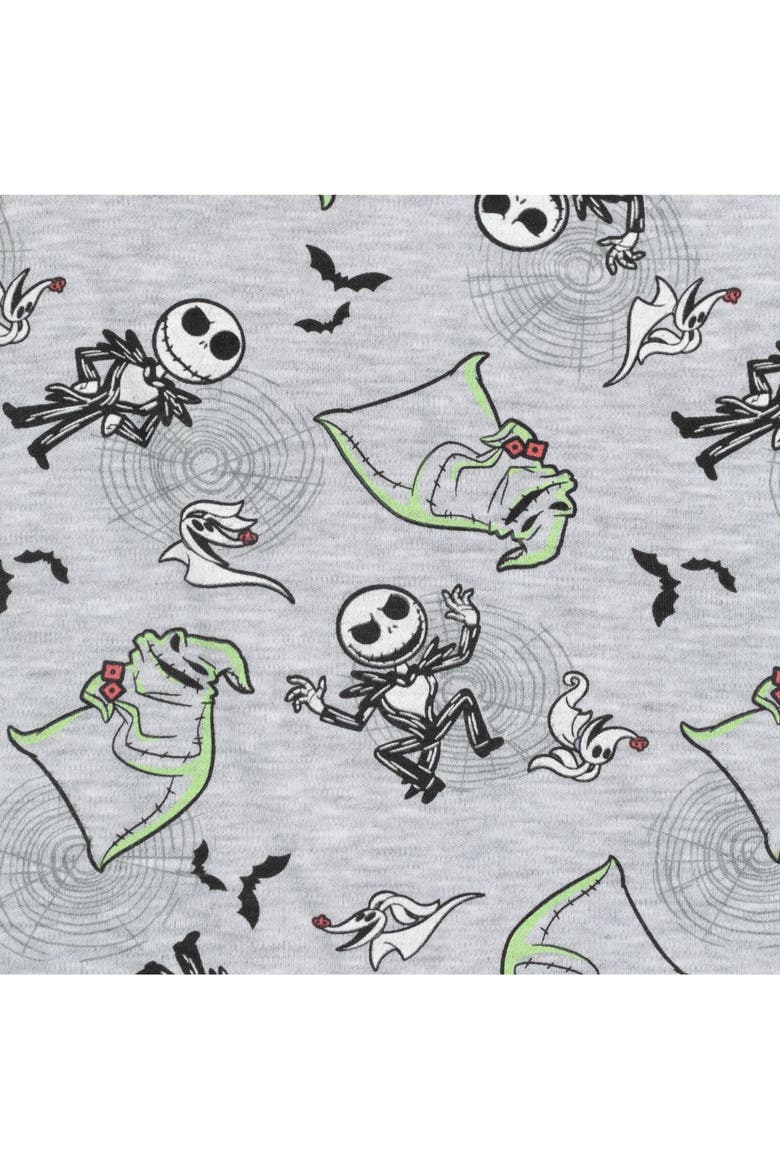 Nightmare Before Christmas 5-Pack Short Sleeve Bodysuits, Alternate, color, Black Grey Neon Green