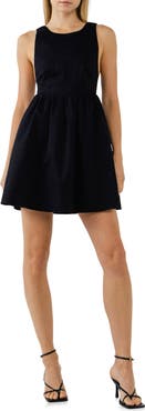 Grey Lab Open Elastic Back Minidress