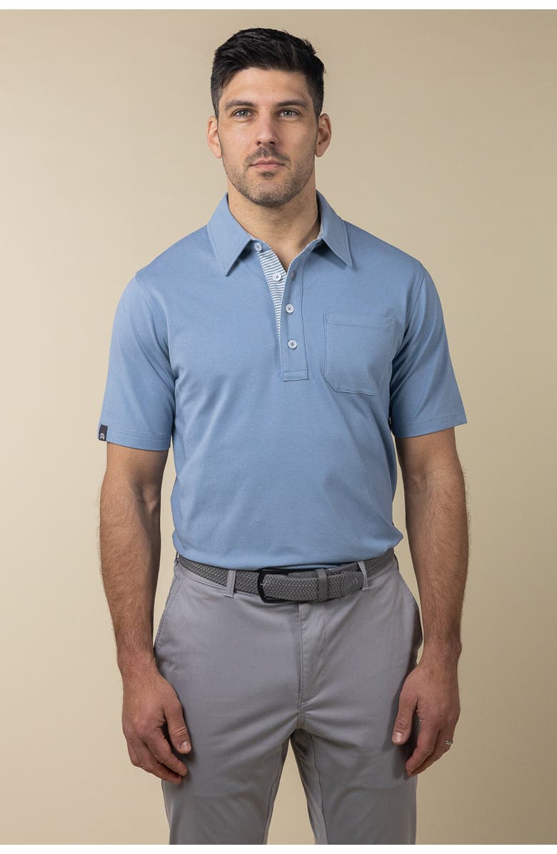 ASHWORTH GOLF Uppers Polo, Alternate, color, Denim