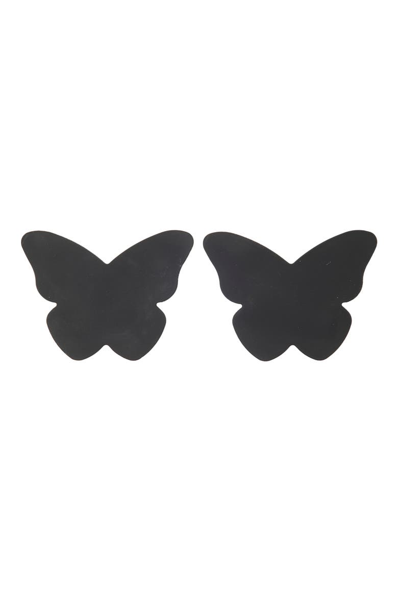 Butterfly Reusable Nipple Covers, Main, color, BLACK