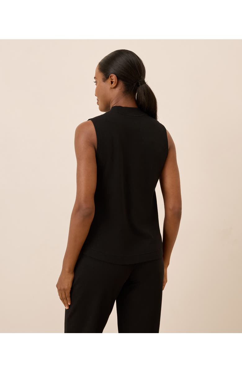 Pact Organic Cotton Airplane Mock Neck Shell, Alternate, color, Black