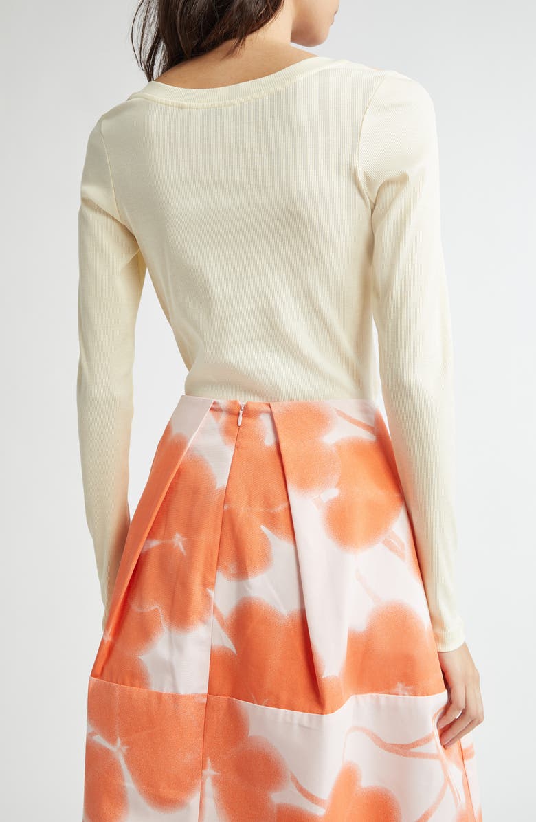 Marimekko Kuulto Vire Long Sleeve Knit Top, Alternate, color, Light Yellow Orange