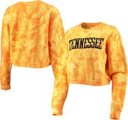 PRESSBOX Women's Pressbox Tennessee Orange Tennessee Volunteers Campus Tie-Dye Comfy Cord Pullover Sweatshirt