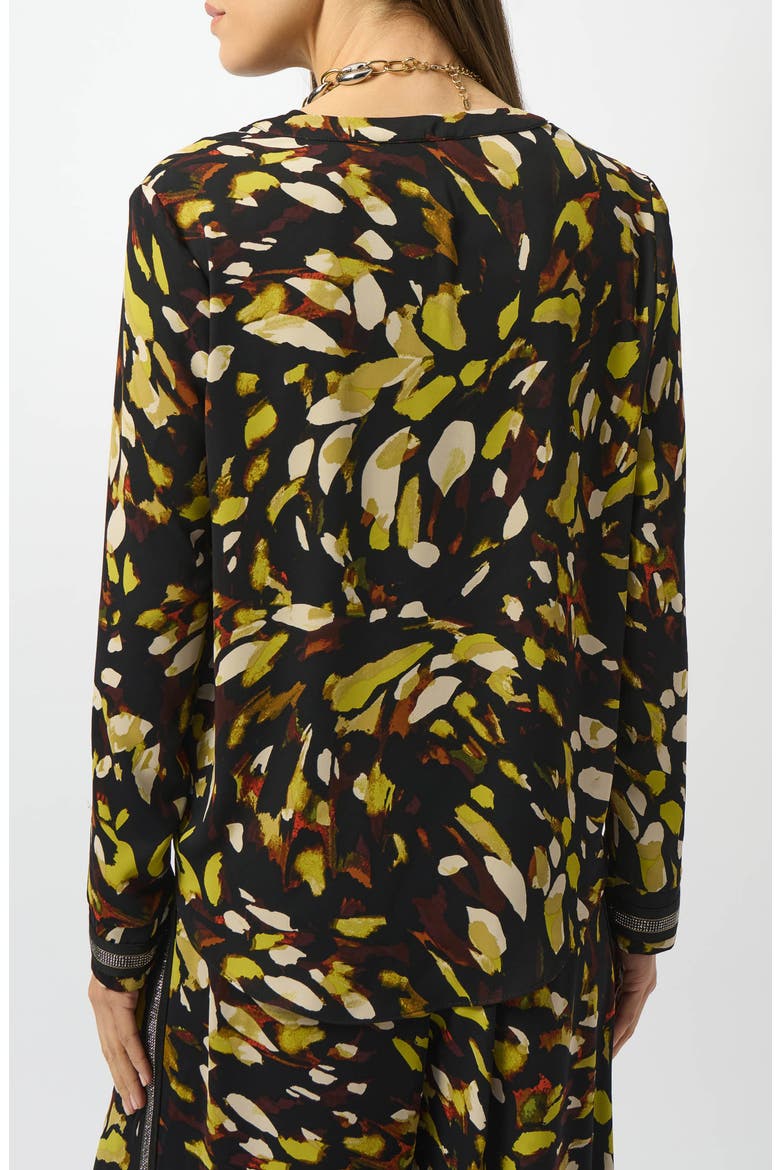 Animal Print Light Twill Top, Alternate, color, BLACK/ MULTI