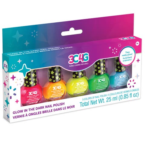 3C4G Glow In The Dark Nail Polish Set 5 Bottles
