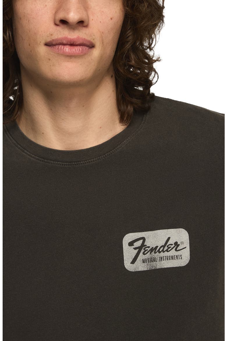 Fender Cotton Graphic T-Shirt, Alternate, color, RAVEN